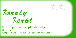 karoly kerpl business card